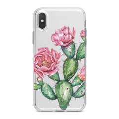 Lex Altern TPU Silicone Phone Case Pink Cacti Flower