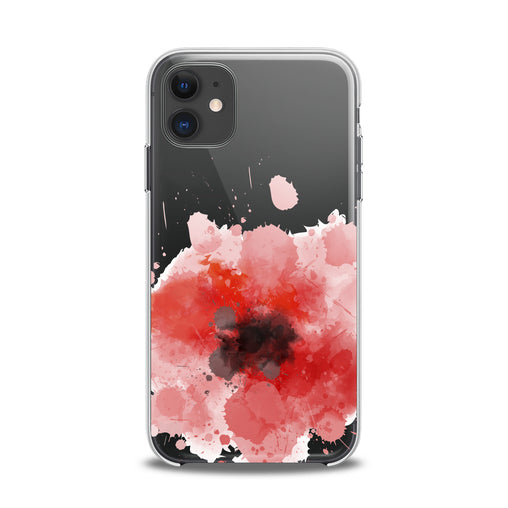 Lex Altern TPU Silicone iPhone Case Red Watercolor Poppy