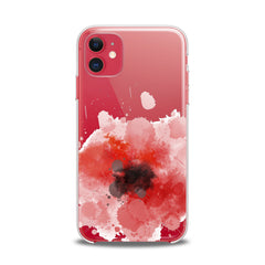 Lex Altern TPU Silicone iPhone Case Red Watercolor Poppy