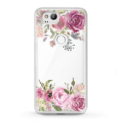 Lex Altern TPU Silicone Google Pixel Case Watercolor Pink Roses