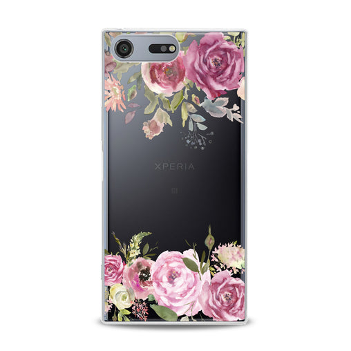 Lex Altern Watercolor Pink Roses Sony Xperia Case