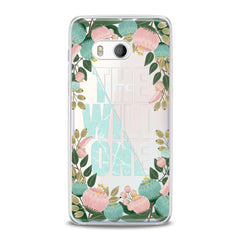 Lex Altern TPU Silicone HTC Case Floral Quote