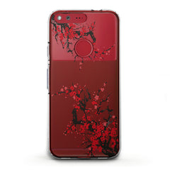 Lex Altern TPU Silicone Google Pixel Case Red Blossom Tree