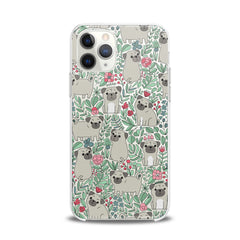 Lex Altern TPU Silicone iPhone Case Kawaii Floral Pug