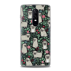 Lex Altern Kawaii Floral Pug OnePlus Case