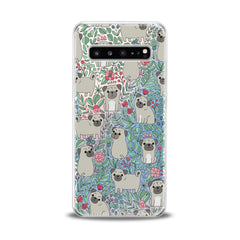 Lex Altern TPU Silicone Samsung Galaxy Case Kawaii Floral Pug