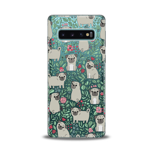 Lex Altern Kawaii Floral Pug Samsung Galaxy Case