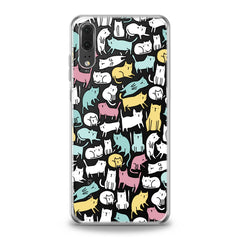 Lex Altern Bright Colored Cats Huawei Honor Case