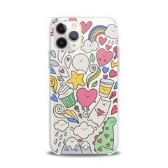 Lex Altern TPU Silicone iPhone Case Lovely Stickers Art