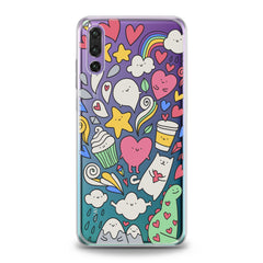 Lex Altern TPU Silicone Huawei Honor Case Lovely Stickers Art