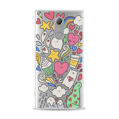 Lex Altern TPU Silicone Sony Xperia Case Lovely Stickers Art