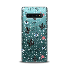 Lex Altern TPU Silicone Samsung Galaxy Case Black Cacti Stickers