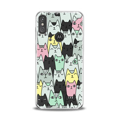 Lex Altern TPU Silicone Motorola Case Funny Felines Pattern