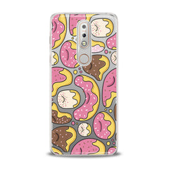 Lex Altern TPU Silicone Nokia Case Pink Donuts Print