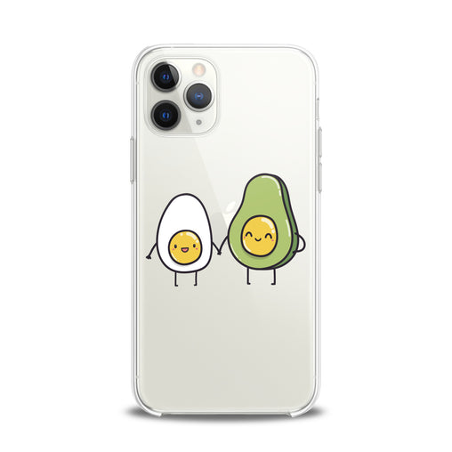 Lex Altern TPU Silicone iPhone Case Egg Avocado Friends