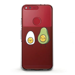 Lex Altern TPU Silicone Google Pixel Case Egg Avocado Friends