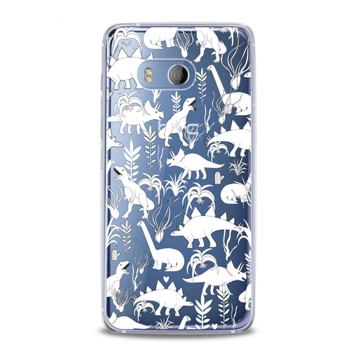 Lex Altern White Printed Dinos HTC Case