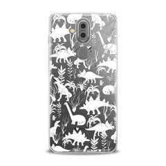 Lex Altern TPU Silicone Phone Case White Printed Dinos