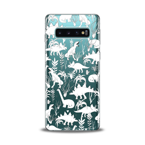 Lex Altern White Printed Dinos Samsung Galaxy Case