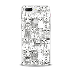 Lex Altern TPU Silicone OnePlus Case Pencil Drawing Cats