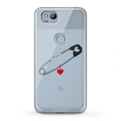 Lex Altern TPU Silicone Google Pixel Case Pinned Heart