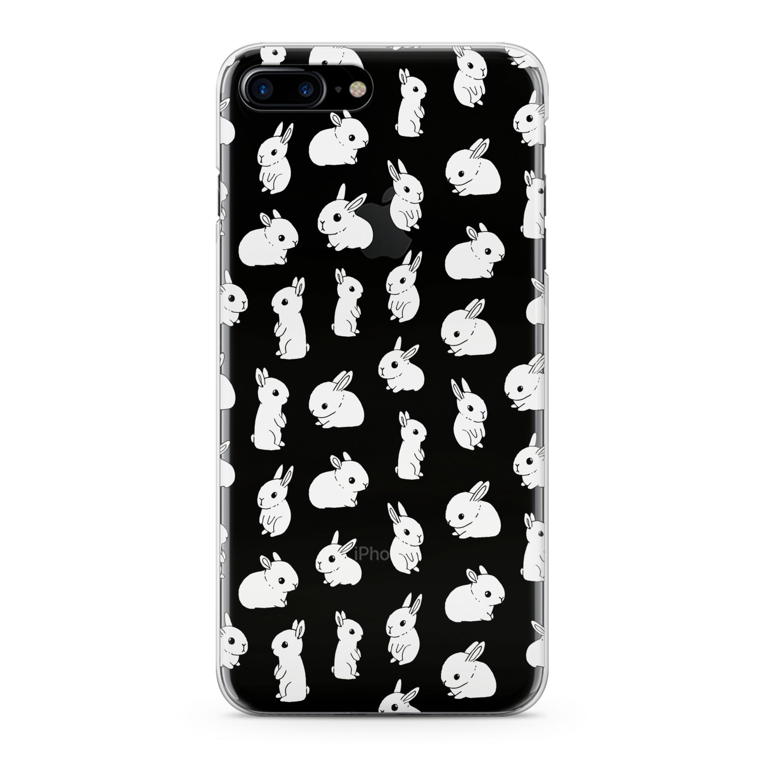 Lex Altern Cute White Bunnies Pattern Phone Case for your iPhone & Android phone.