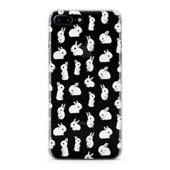 Lex Altern Cute White Bunnies Pattern Phone Case for your iPhone & Android phone.