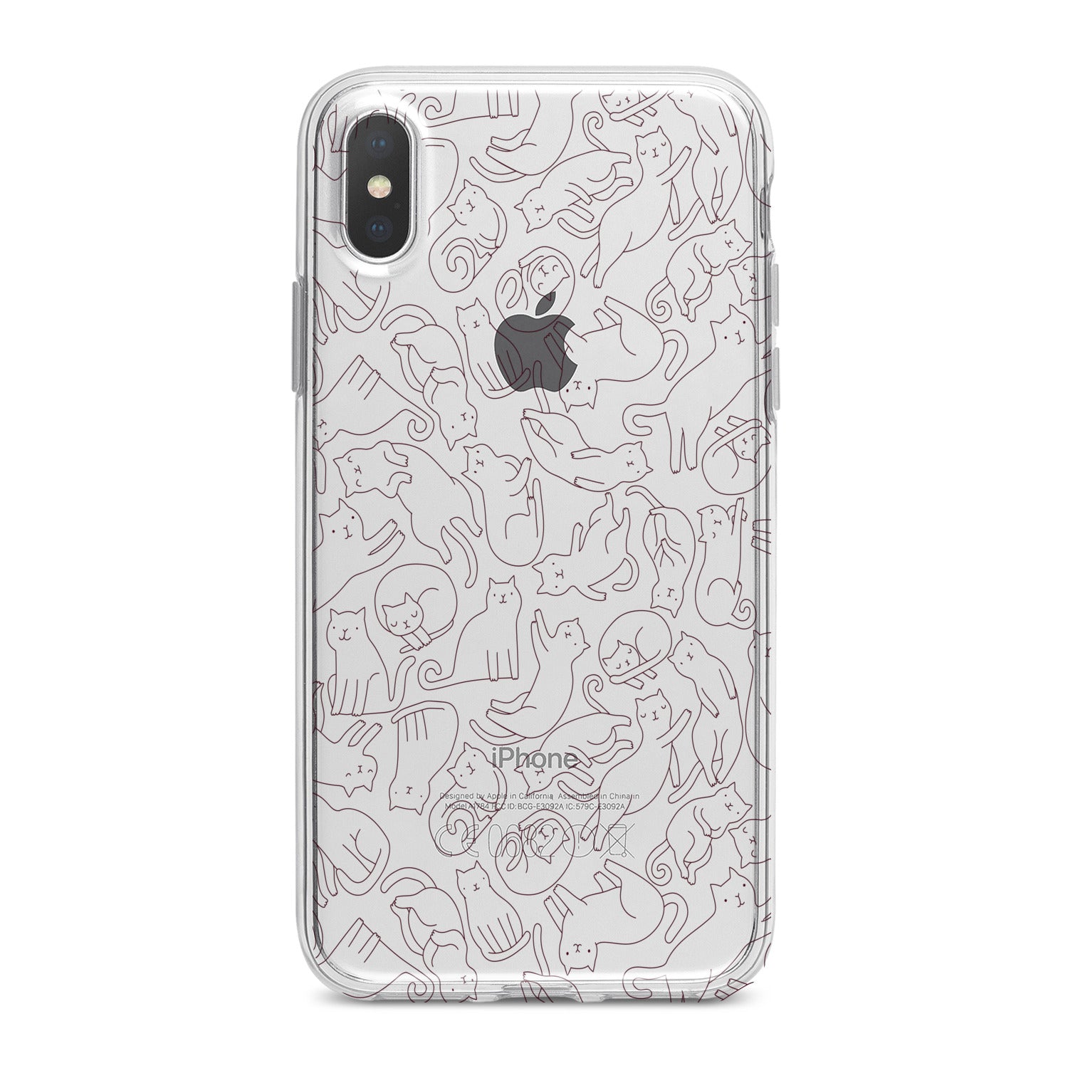 Lex Altern Drawing Cats Pattern Phone Case for your iPhone & Android phone.