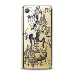 Lex Altern TPU Silicone HTC Case Floral Guitar Art