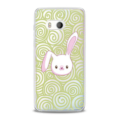 Lex Altern TPU Silicone HTC Case White Bunny Print