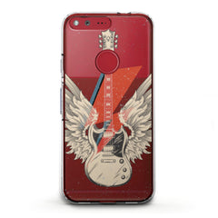 Lex Altern TPU Silicone Google Pixel Case Wings Guitar Art