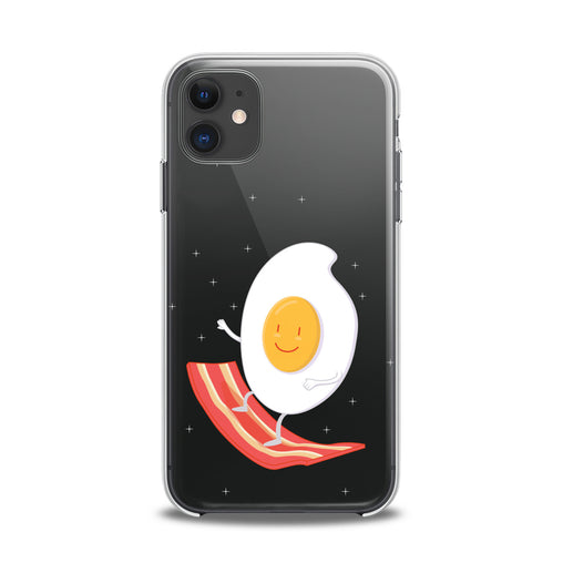 Lex Altern TPU Silicone iPhone Case Egg Bacon Surfing