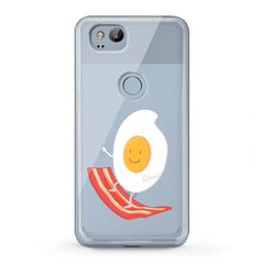 Lex Altern TPU Silicone Google Pixel Case Egg Bacon Surfing