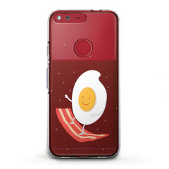 Lex Altern TPU Silicone Google Pixel Case Egg Bacon Surfing