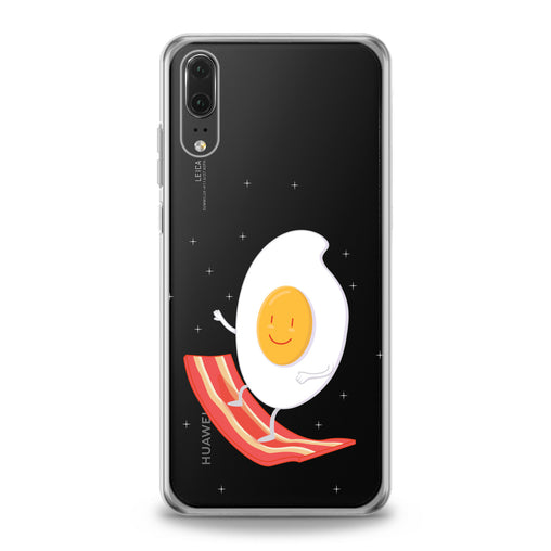 Lex Altern Egg Bacon Surfing Huawei Honor Case