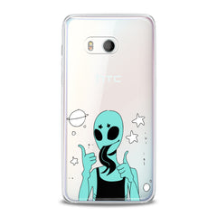Lex Altern TPU Silicone HTC Case Green Crazy Alien