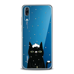 Lex Altern TPU Silicone Huawei Honor Case Black Snowy Cat