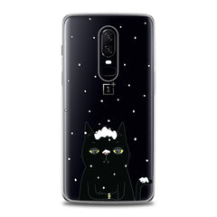 Lex Altern TPU Silicone OnePlus Case Black Snowy Cat