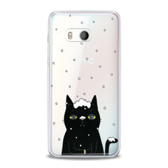 Lex Altern Black Snowy Cat HTC Case