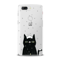 Lex Altern Black Snowy Cat OnePlus Case