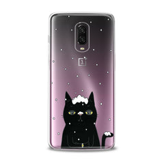 Lex Altern TPU Silicone Phone Case Black Snowy Cat