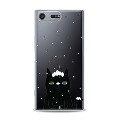 Lex Altern TPU Silicone Sony Xperia Case Black Snowy Cat