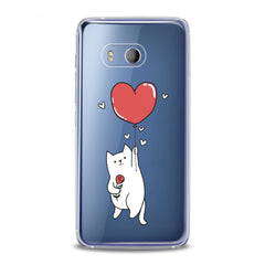 Lex Altern TPU Silicone HTC Case Heart Balloon Cat