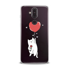 Lex Altern TPU Silicone Nokia Case Heart Balloon Cat