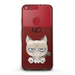 Lex Altern TPU Silicone Google Pixel Case Grumpy Feline