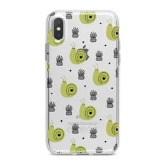 Lex Altern Green Snail Pattern Phone Case for your iPhone & Android phone.