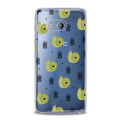 Lex Altern TPU Silicone HTC Case Green Snail Pattern