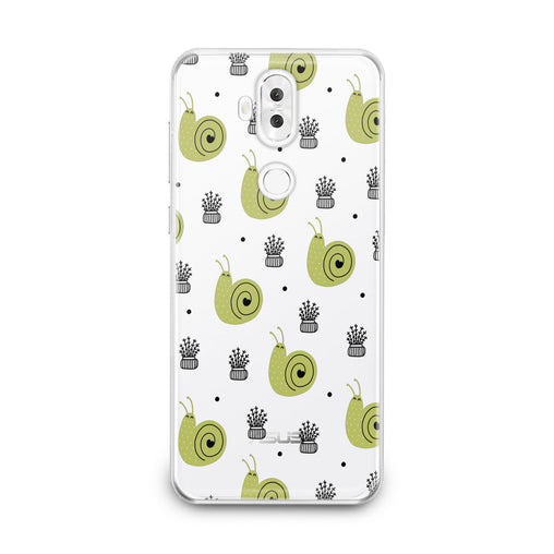 Lex Altern Green Snail Pattern Asus Zenfone Case