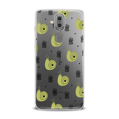 Lex Altern TPU Silicone Phone Case Green Snail Pattern