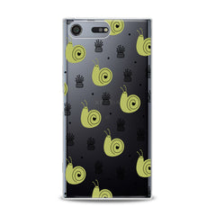 Lex Altern TPU Silicone Sony Xperia Case Green Snail Pattern